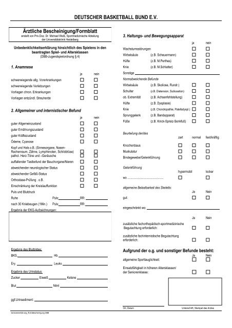 Vordruck Aƒa Rztliches Attest Wbv