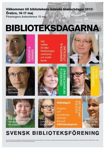 Program - Svensk BiblioteksfÃ¶rening