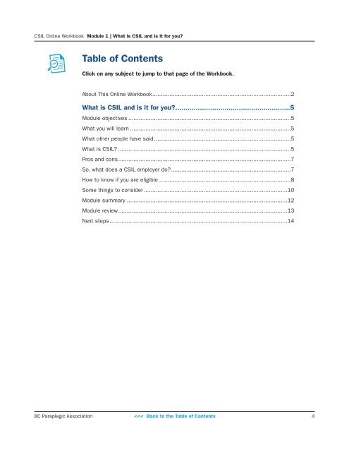 CSIL Module 1 - SCI Information Database