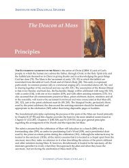 The Deacon at Mass Principles