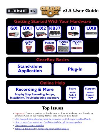 Line 6 TonePort UX8 GearBox 3.5 User Manual - MIDI Manuals
