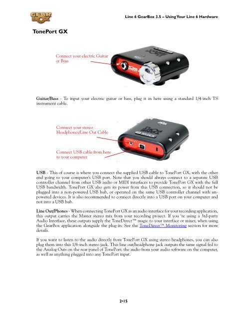 Line 6 TonePort UX8 GearBox 3.5 User Manual - MIDI Manuals