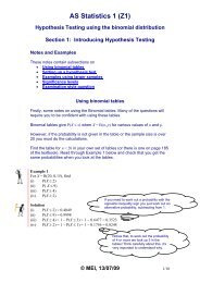 Hypothesis testing using the binomial