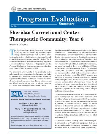 Sheridan Correctional Center Therapeutic Community