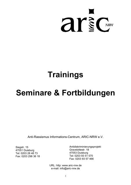 Trainings Seminare & Fortbildungen - NRWgegenDiskriminierung.de