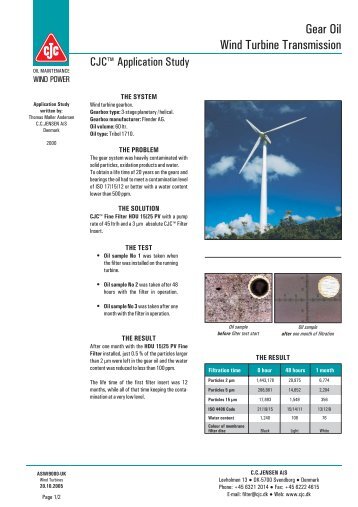 Gear Oil Wind Turbine Transmission - Cjc.dk