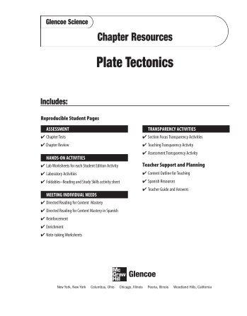 Chapter 7 Resource: Plate Tectonics