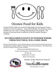 Oconee Food for Kids - Oconee County Schools