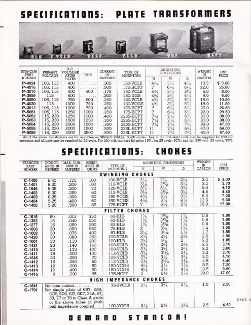 Stancor_1937_Transformer_Specs - Preservation Sound