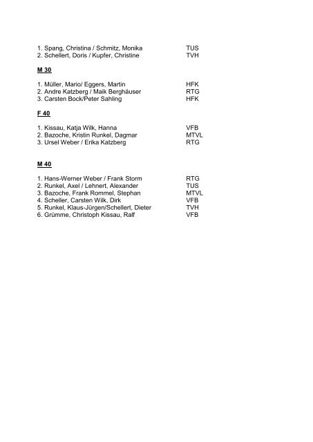 Siegerliste Norddeutsche Meisterschaften in Hamburg 22./23.06 ...