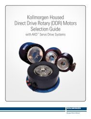 Kollmorgen Housed Direct Drive Rotary (DDR) Motors Selection Guide