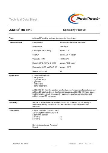 RC 8210 - WebShop - Rhein Chemie