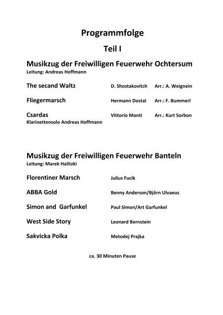 29. Musikfest im Stadttheater Hildesheim - Kreisfeuerwehrverband ...