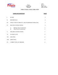 STRUCTURAL STEEL ERECTION TABLE OF CONTENTS PAGE I ...