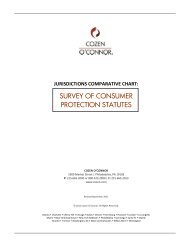 survey of consumer protection statutes - Cozen O'Connor