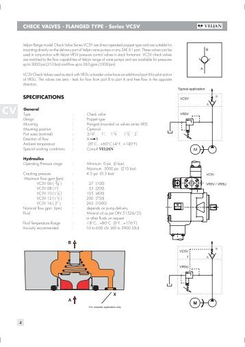 CHECK VALVES - FLANGED TYPE - Series VC5V SPECIFICATIONS