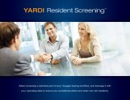 YARDI Resident Screening™ - Yardi Systems UK