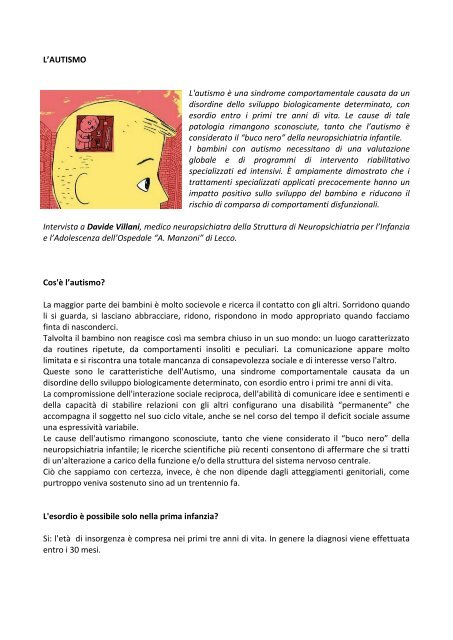 Intervista a Davide Villani, medico neuropsichiatra della Struttura di ...