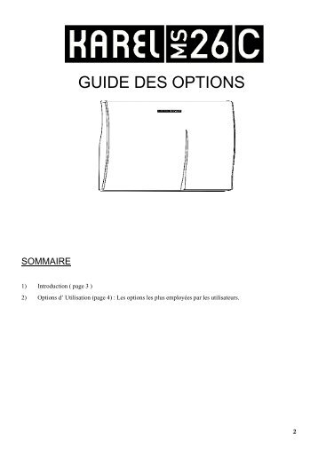 Guide Mini PABX - paramÃƒÂ©trage des options