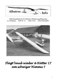 FlÃgt baud wieder Ã HÃtter 17 am schwizer Himmu ? - IG Albatros