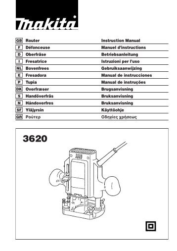 GB Router Instruction Manual Défonceuse Manuel d ... - Makita