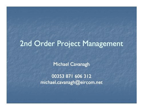 Michael Cavanagh - 2nd order project management.pdf