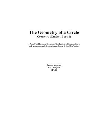 The Geometry of a Circle - By: Dennis Kapatos