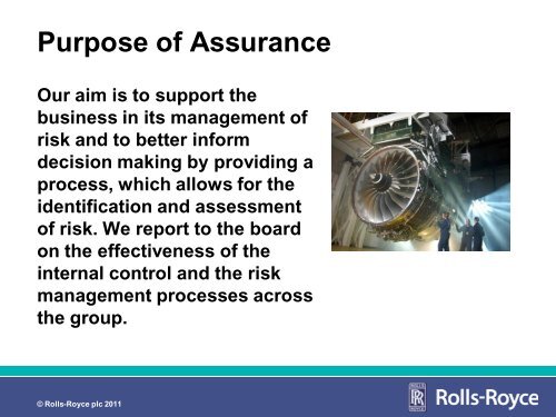 Portfolio assurance in Rolls Royce - Association for Project ...