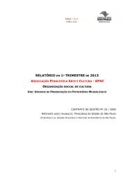relatorio 1º trim 2013 - Pinacoteca do Estado de São Paulo
