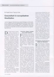 Gesundheit in europÃ¤ischen Stadtteilen - CHANCE (Community ...