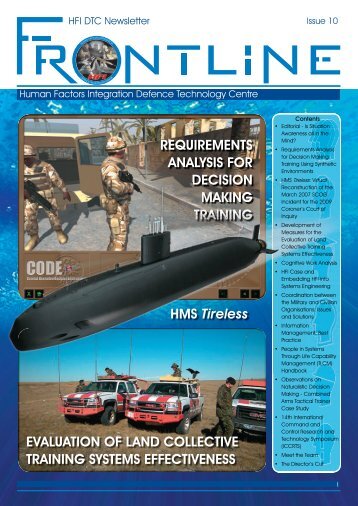 Frontline Issue 10 - Human Factors Integration Defence Technology ...