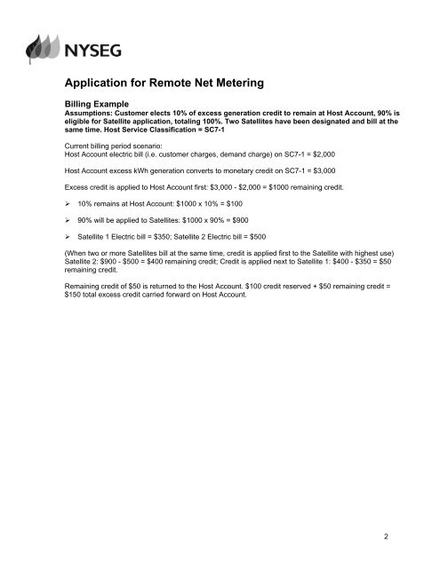 Remote Net Metering Application Form - nyseg