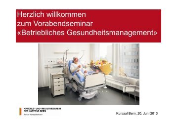 "Betriebliches Gesundheitsmanagement" vom 20. Juni 2013