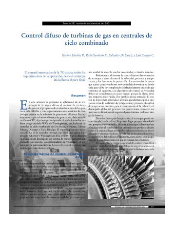 Control difuso de turbinas de gas en centrales de ciclo combinado