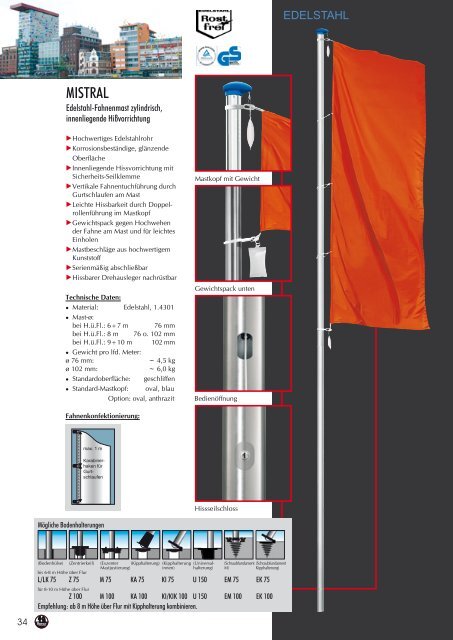 Fahnenmasten - Julius  Cronenberg oHG