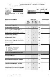 Beobachtungsbogen fÃ¼r pragmatische FÃ¤higkeiten - Sprachtherapie ...