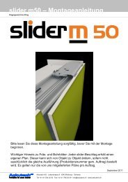 slider m50 â Montageanleitung - Ackutech AG