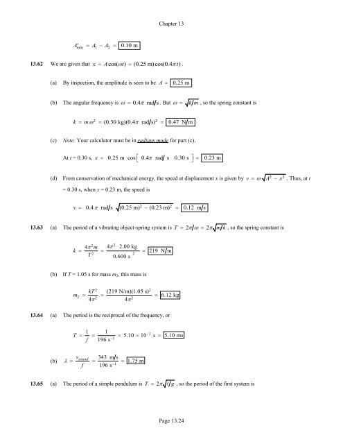 Chapter 13 Solutions - Mosinee School District