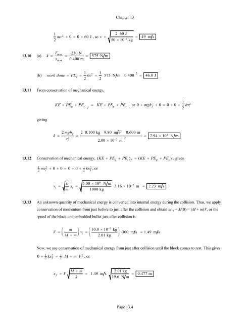 Chapter 13 Solutions - Mosinee School District