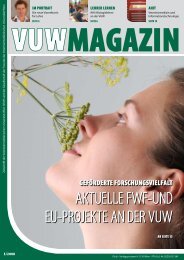 Aktuelle FWF-und eu-Projekte An der VuW - VET-MAGAZIN.com