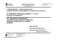 WskaÅºniki realizacji projektu - Agencja Rozwoju Pomorza SA