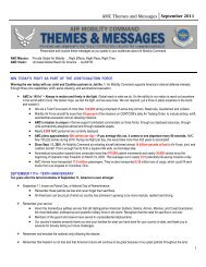 AMC Themes and Messages September 2011 - Air Mobility Command