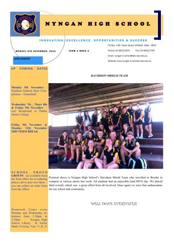 15 Nyngan News 05/11/12 Week 46 [pdf, 1 MB] - Nyngan High School