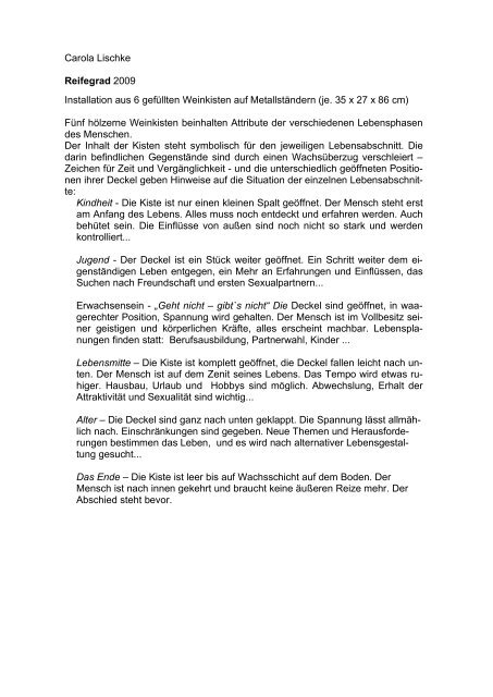 Nähere Informationen als PDF-Dateien Text - Margareta Eppendorf