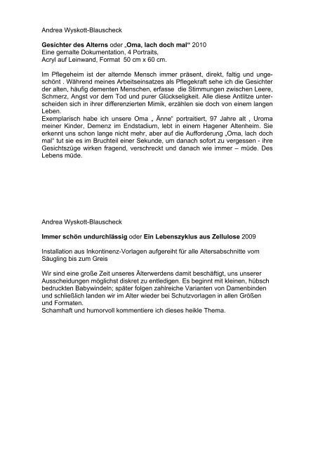Nähere Informationen als PDF-Dateien Text - Margareta Eppendorf