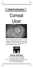 Corneal Ulcer - Sankara Nethralaya