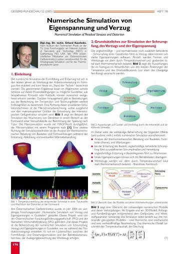 Numerische Simulation von Eigenspannung und Verzug