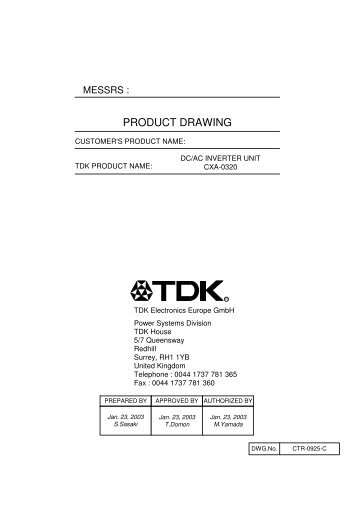 Visio-CXA-0320 - TDK Electronics Europe GmbH