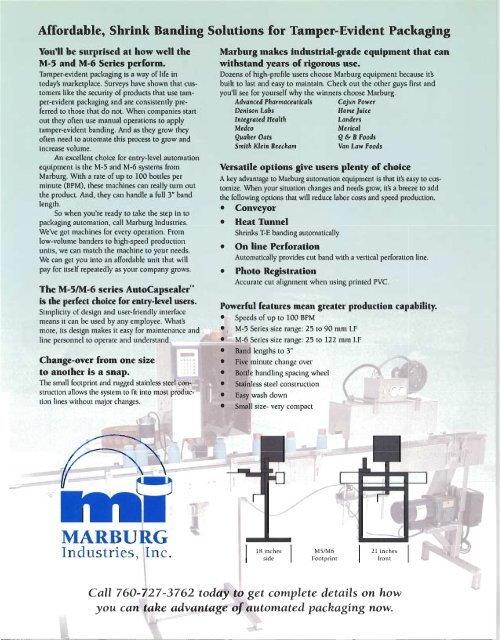 Marburg Cap Sealers M5 - M6.pdf - Modular Packaging Systems, Inc.