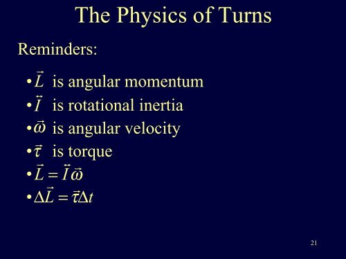 The Physics of Dance - University of Illinois High Energy Physics ...